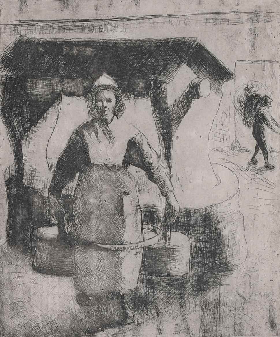 Paysanne au puits - Camille Pissarro (1830 - 1903)